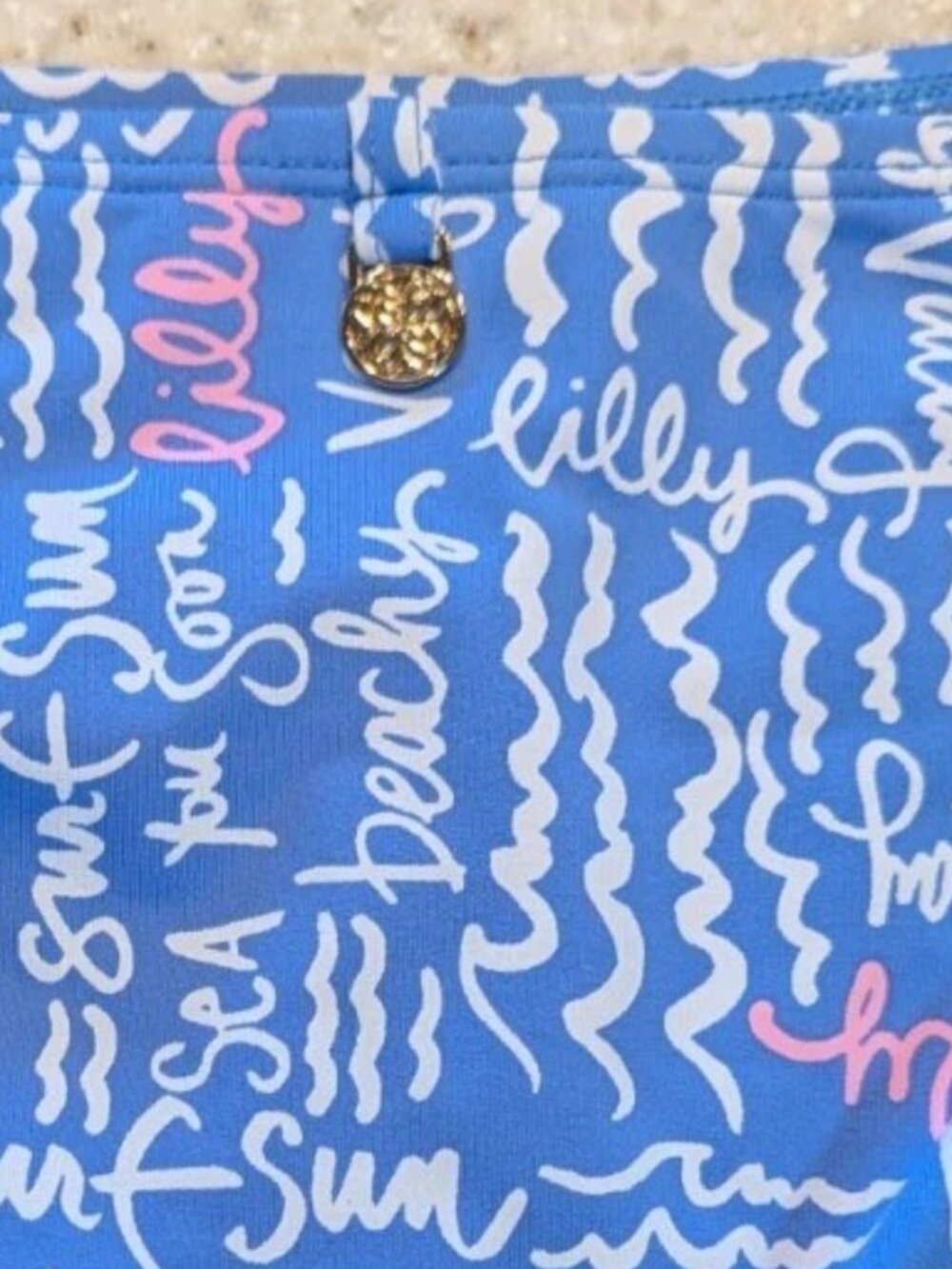 💙👙Lilly Pulitzer Bikini Swimsuit Set Women's SZ 6 Sunwashed Blue Seacrets NWOT - Picture 8 of 8
